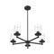 Z-Lite Thayer Chandelier, 5-Light, 26 In.W x 9.25 In.H, Matte Black/Clear 742-5MB - alternate 7